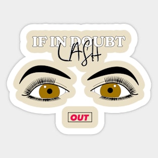 Brown eyes lash out in style Sticker